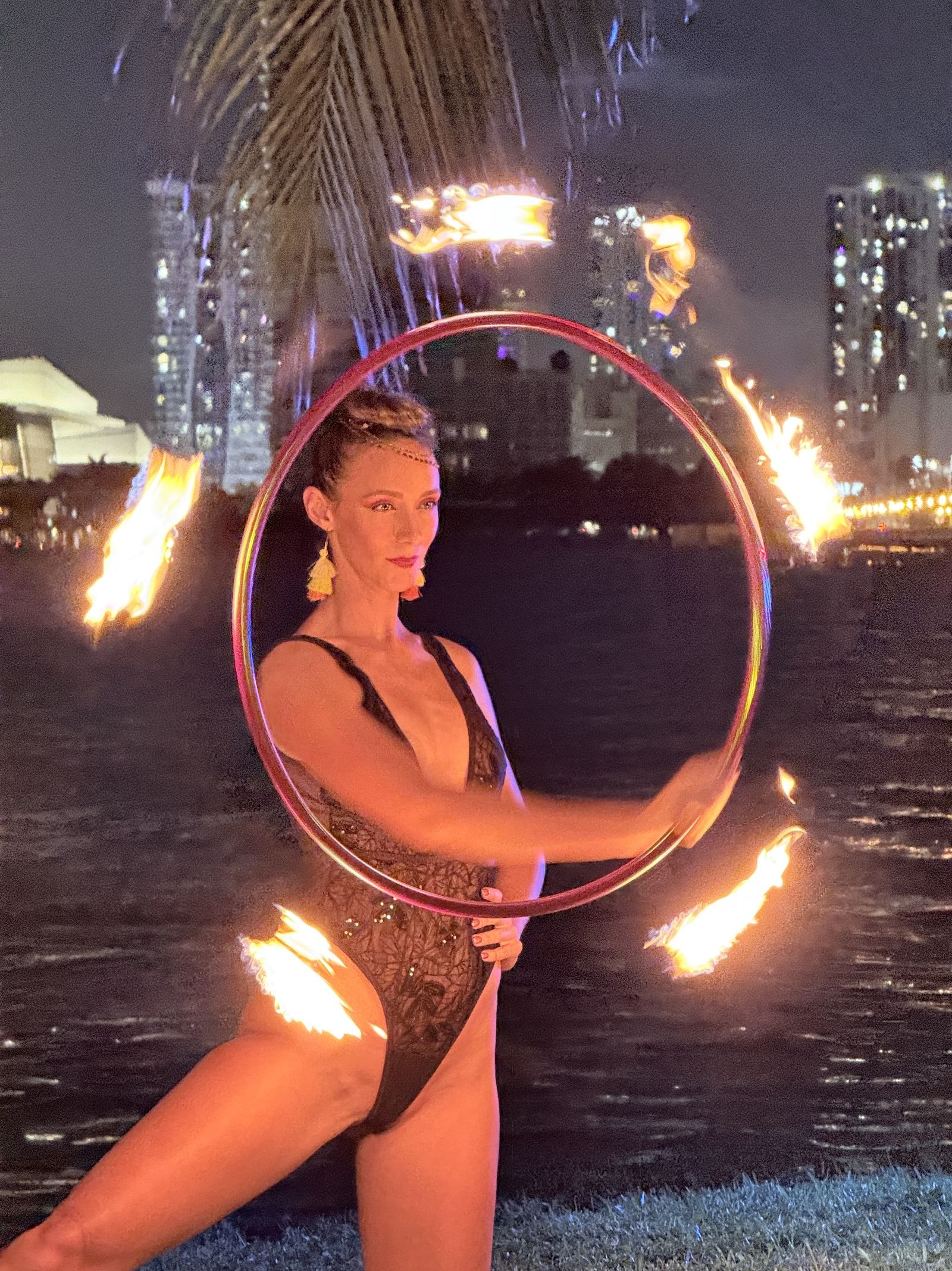 Madison McIntosh fire dancer Miami