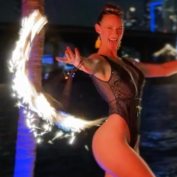 Fire dancer at bachelorette party Miami